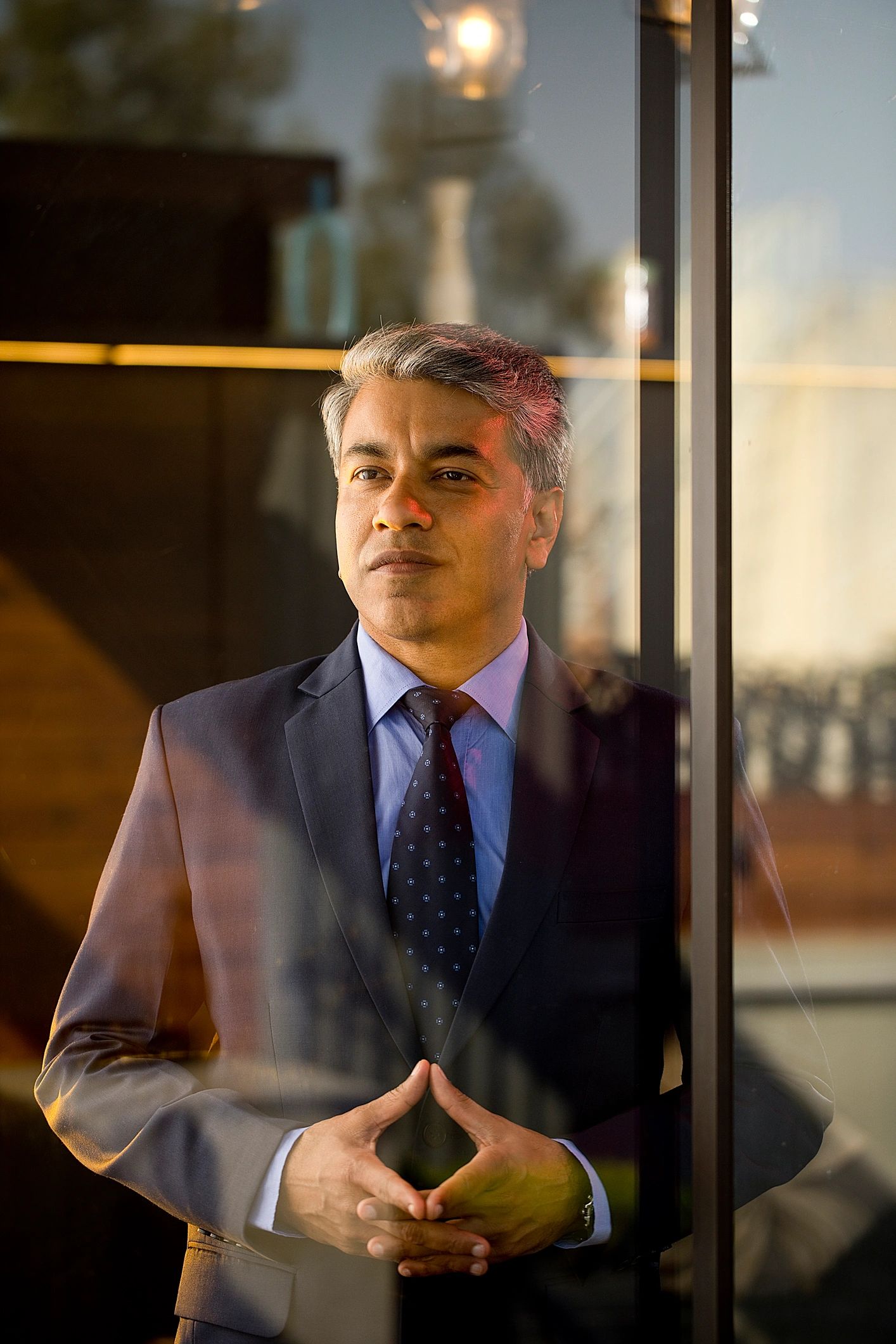 Thoughtful mature man in a quiet editorial portrait